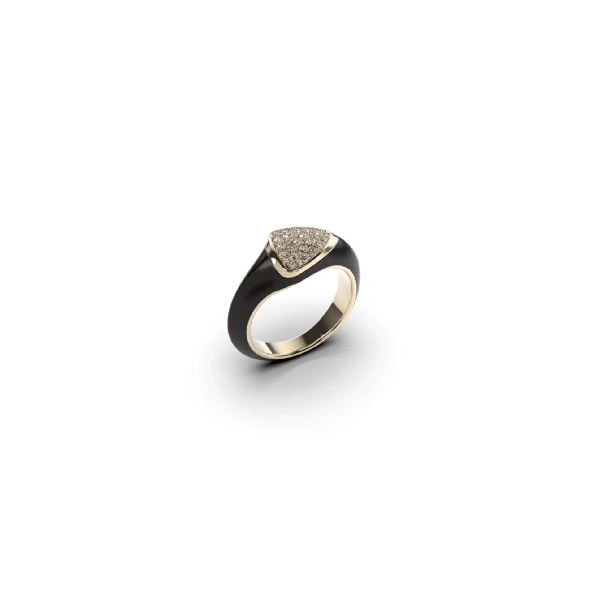 Ring Ajour Chevalière Ébène