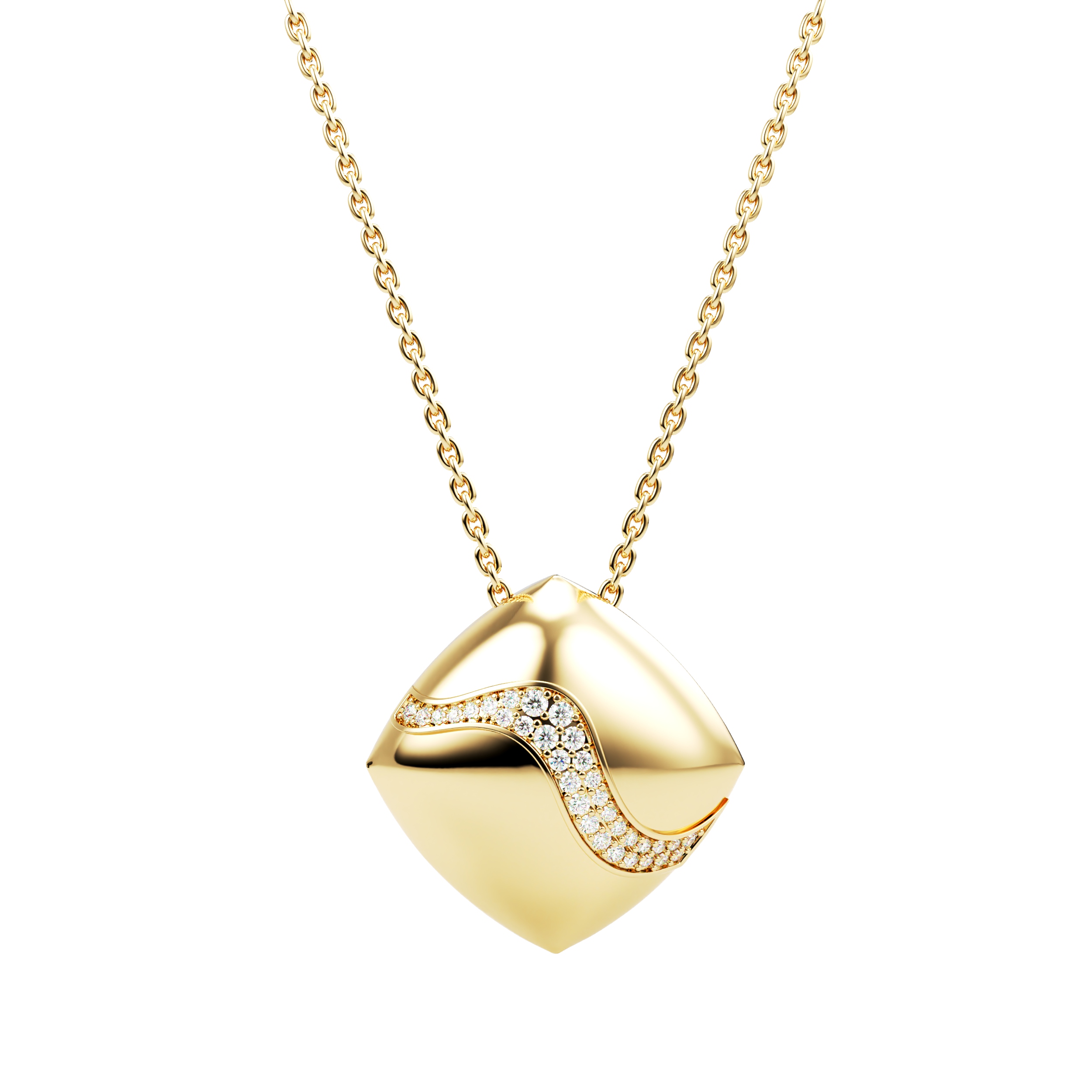 Orsé Pendant in 18k Yellow Gold with Diamonds