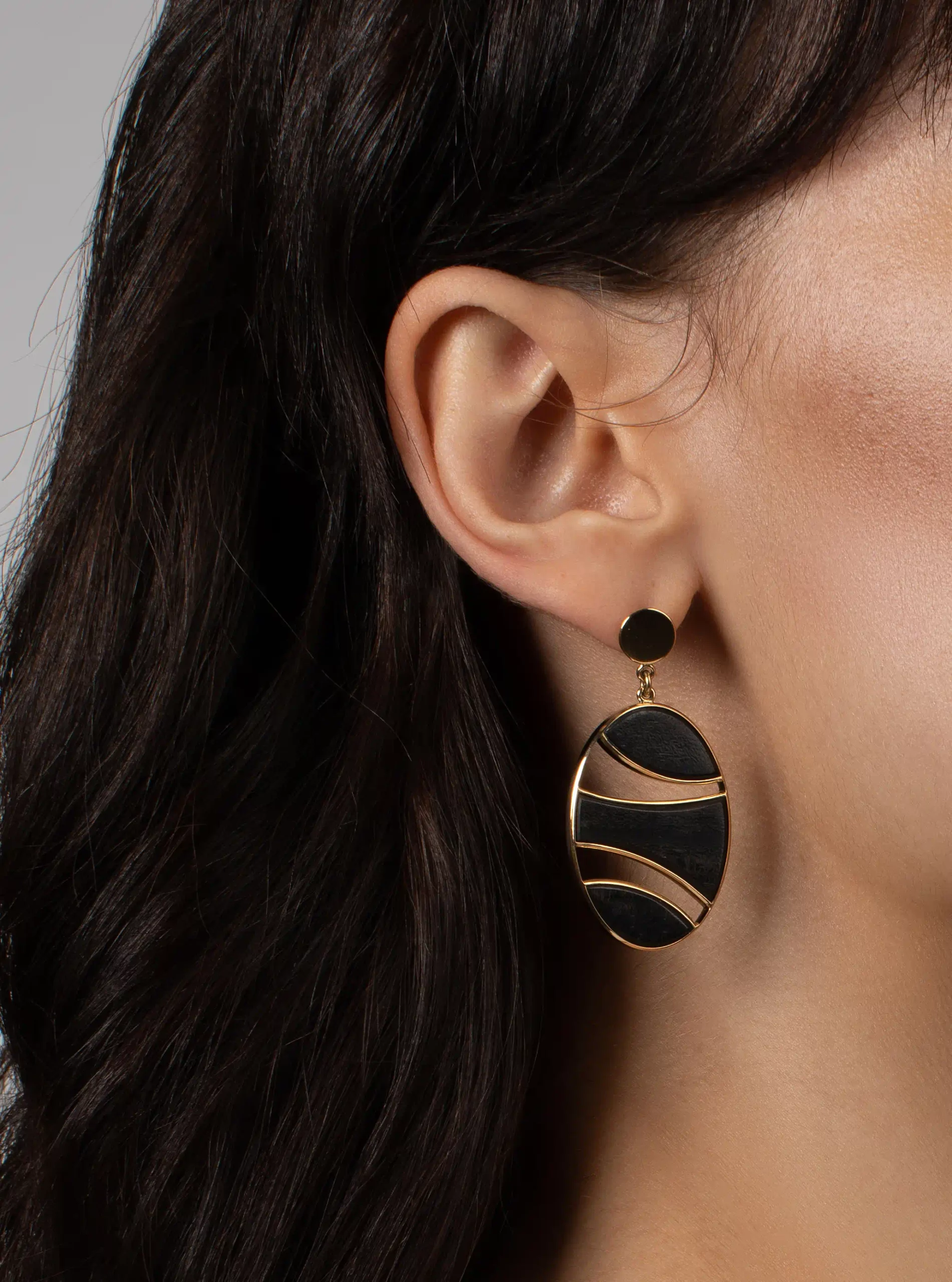Earring Ovale Curviligne - Image 2